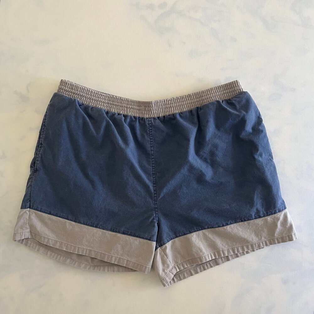 Sunset Highway Vintage Cotton Blue & Grey Shorts Swim Trunks